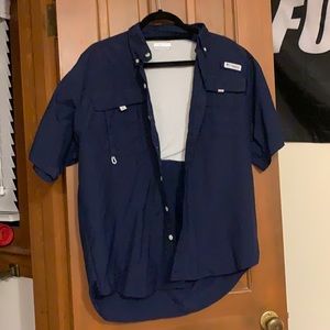 Navy Columbia PFG Shirt